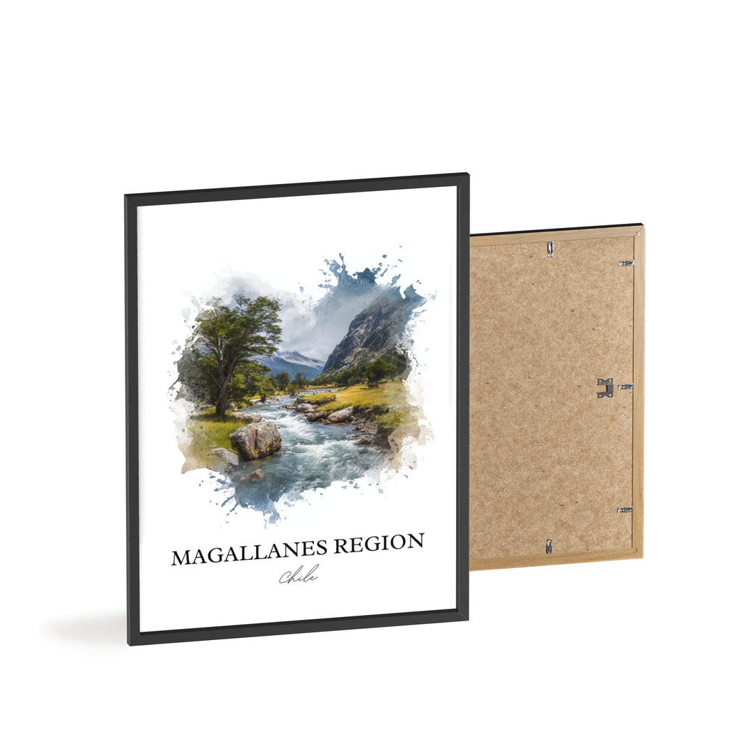 Magallanes Region Wall Art, Última Print, Chile Watercolor Art, Magallanes Chile Gift, Chile Travel Print, Travel Poster, Housewarming Gift