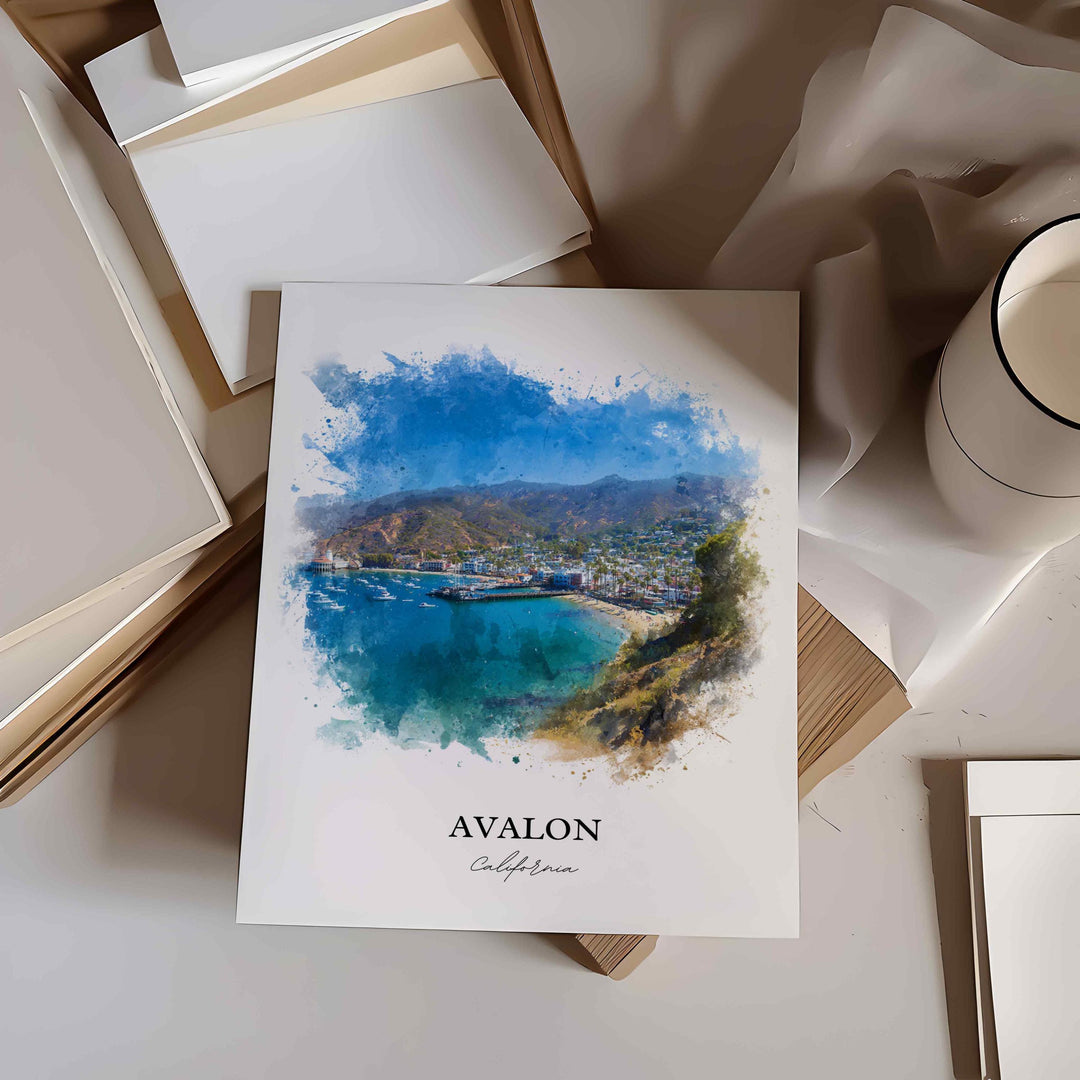 Avalon, California – Watercolor Art Print
