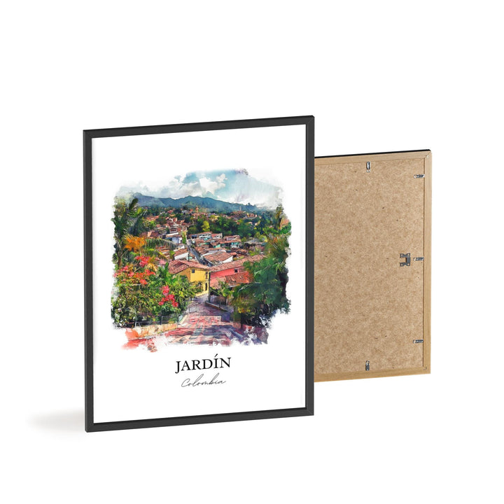 Jardín Colombia Wall Art, Antioquia Print, Colombia Watercolor Art, Jardín Colombia Gift, Travel Print, Travel Poster, Housewarming Gift
