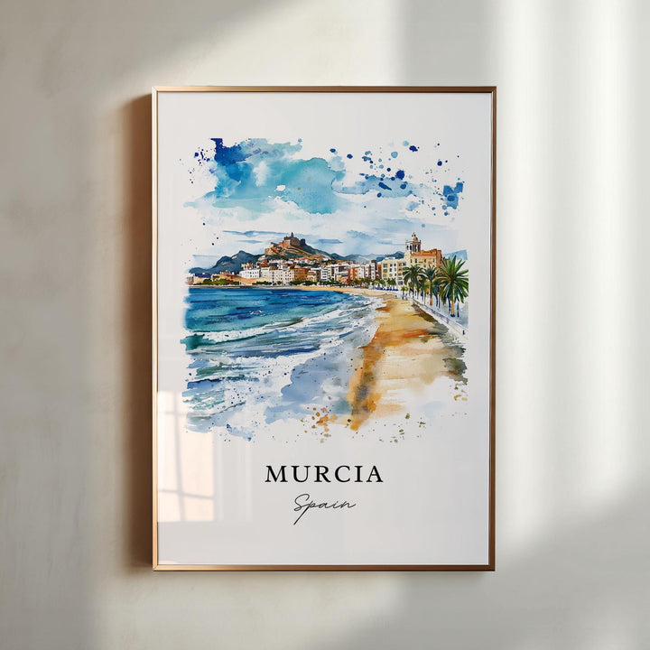 Murcia Spain Wall Art, Murcia Print, Murcia Watercolor Art, Murcia Espana Gift,