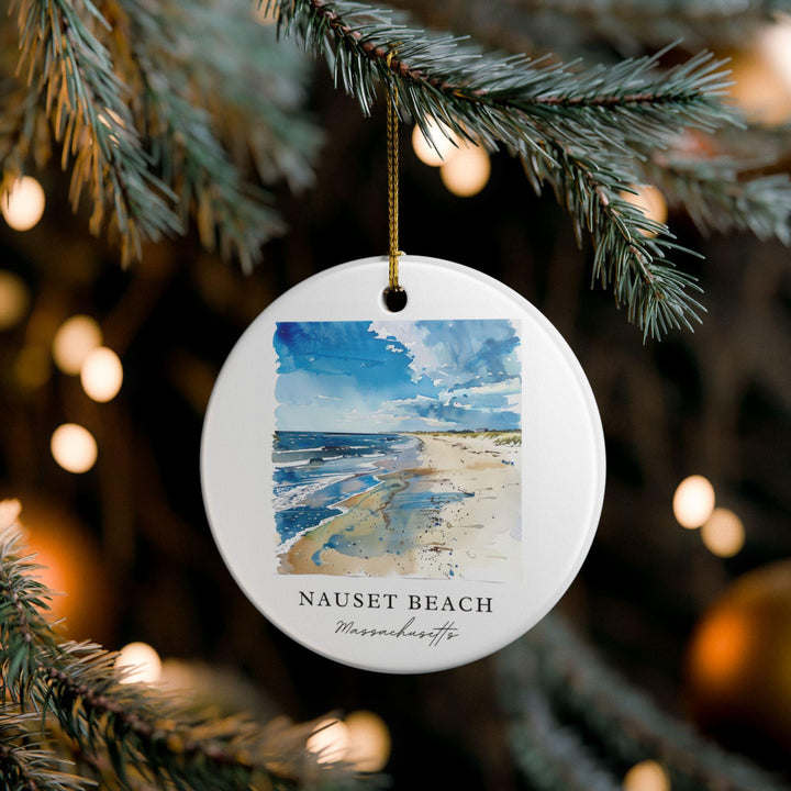 Nauset Beach MA Ornament: Unique Nauset Beach Souvenir, Nauset Beach Xmas Decor, and Authentic Nauset Beach Massachusetts Gift