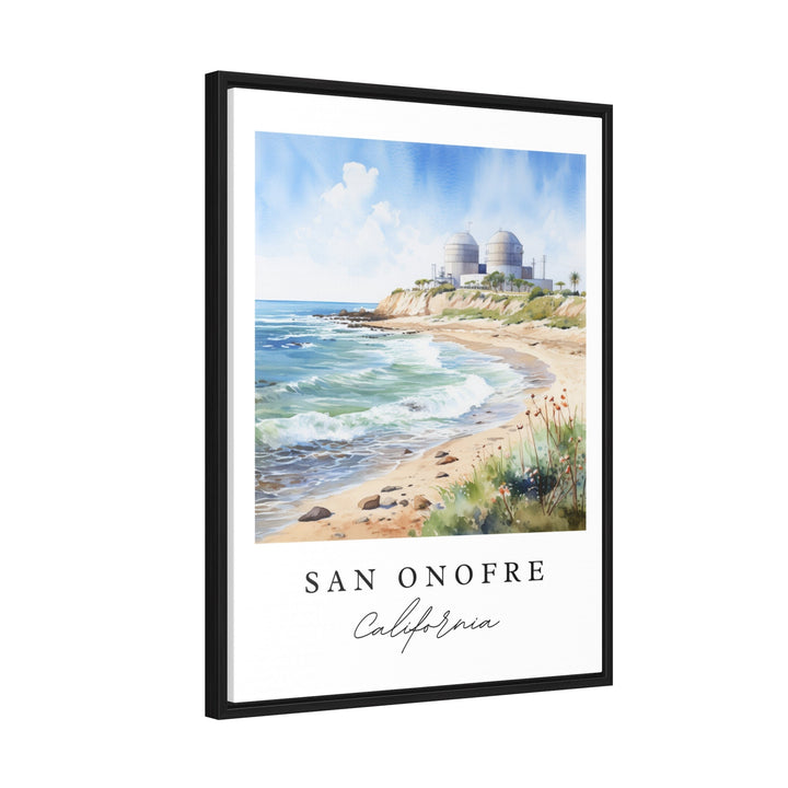 San Onofre CA wall art - San Diego Cali art, San Onofre matte print, Wedding gift, Birthday present, Custom Text, Perfect Gift