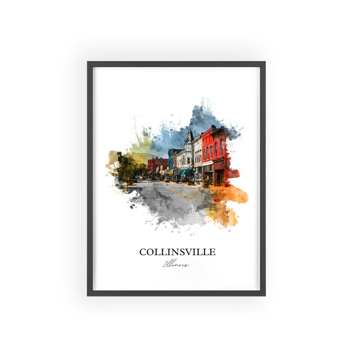Collinsville, Illinois – Watercolor Art Print