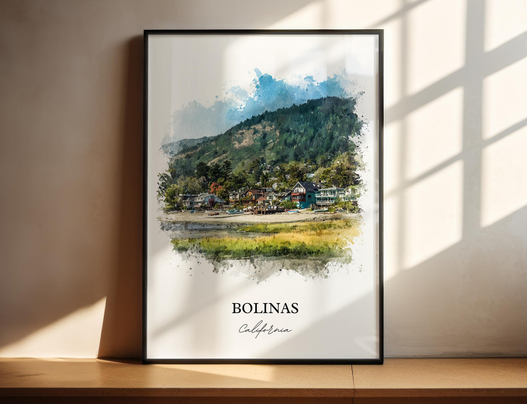 Bolinas, California – Watercolor Art Print