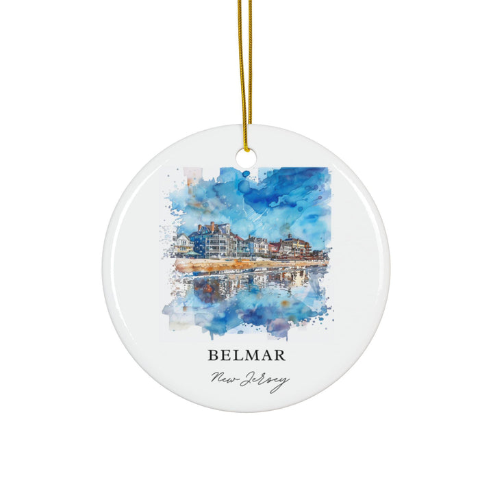 Belmar NJ Ornament: Unique Belmar Souvenir, Belmar Xmas Decor, and Authentic Belmar New Jersey Gift