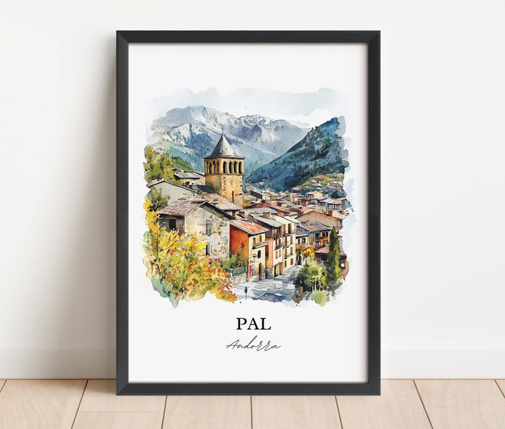 La Massana, Andorra – Watercolor Art Print