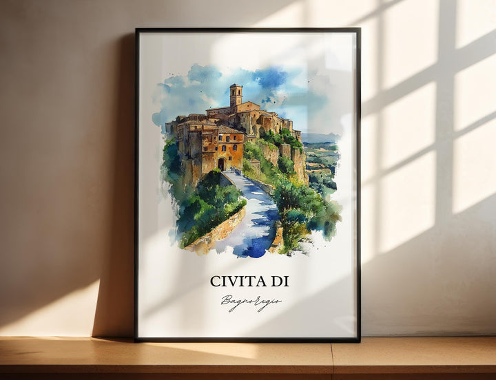 Civita di Bagnoregio Wall Art, Viterbo Print, Italy Artwork, Civita di Bagnoregio Gift, Travel Print, Travel Poster, Housewarming Gift