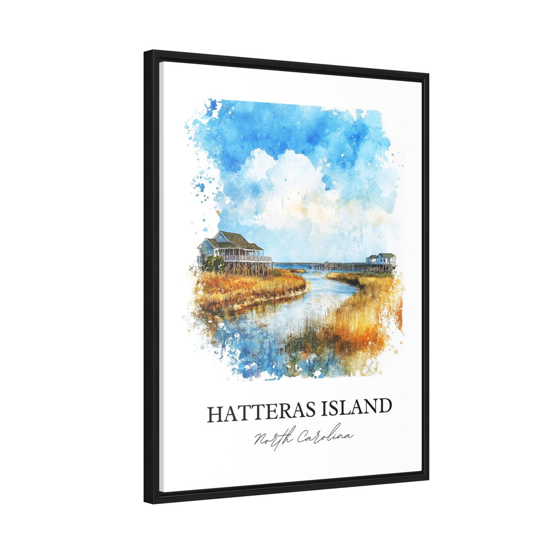 Hatteras Island NC Wall Art, Dare County Print, NC Watercolor Art, Hatteras Island Gift, Travel Print, Travel Poster, Housewarming Gift