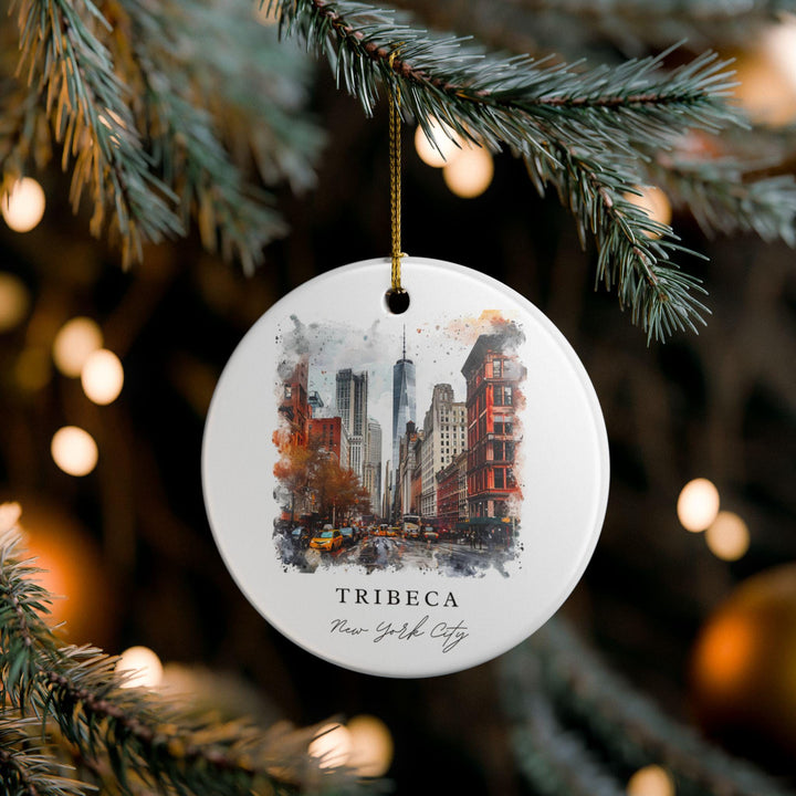 Tribeca Ornament: Unique Tribeca NYC Souvenir, Tribeca NYC Xmas Decor, and Authentic Manhattan Gift