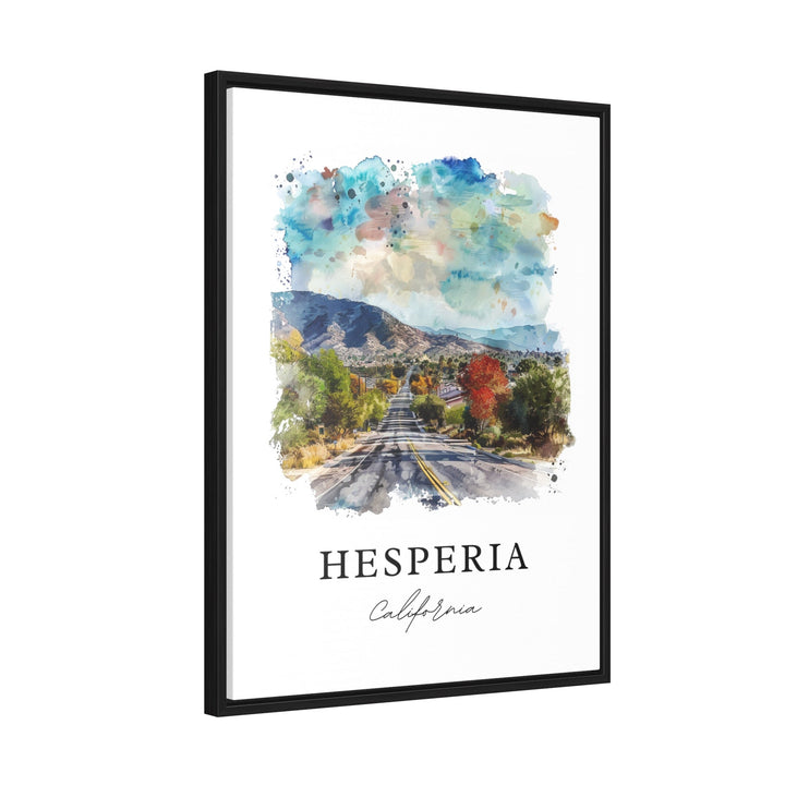 Hesperia CA Wall Art, Hesperia Print, Hesperia Watercolor Art, San Bernardino Cali Gift,