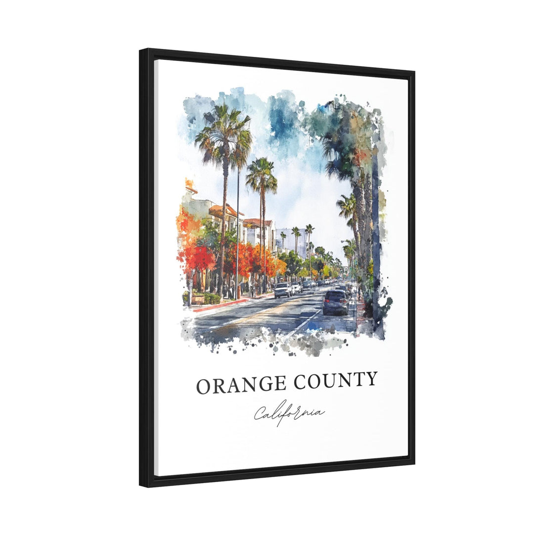 Orange County, California – Watercolor Art Print