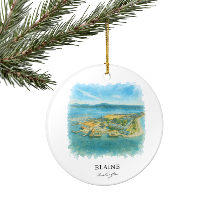 Blaine Washington Ornament: Unique Blaine Souvenir, Blaine WA Xmas Decor, and Authentic Blaine Washington Gift