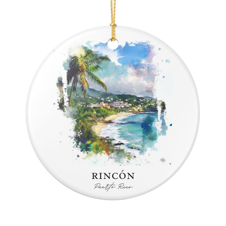 Rincón Puerto Rico Ornament: Unique Rincón Souvenir, Rincón Xmas Decor, and Authentic Puerto Rico Gift