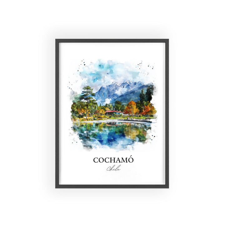 Cochamó Wall Art, Llanquihue Province Print, Chile Watercolor Art, Cochamó Gift, Travel Print, Travel Poster, Housewarming Gift