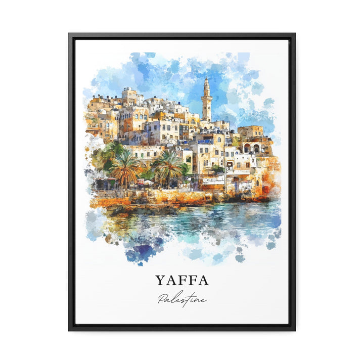 Yaffa Wall Art, Jaffa Palestine Print, Palestine Watercolor Art, Japho Palestine Gift, Travel Poster, Housewarming Gift
