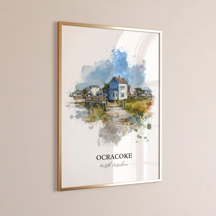 Ocracoke, North Carolina – Watercolor Art Print