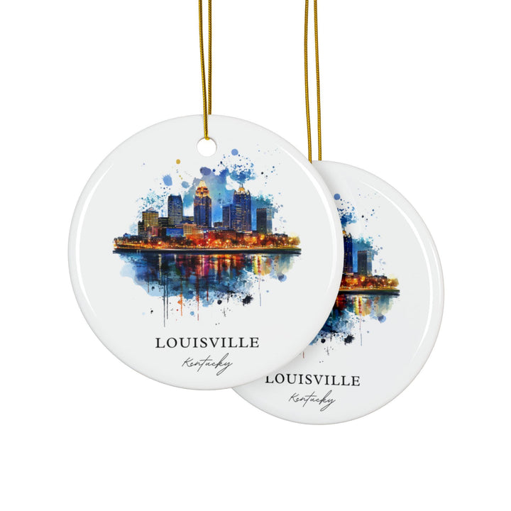 Louisville KY Ornament: Unique Louisville Kentucky Souvenir, Kentucky Xmas Decor, and Authentic Louisville Gift