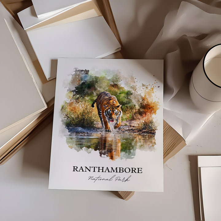 Ranthambore National Park, India – Watercolor Art Print