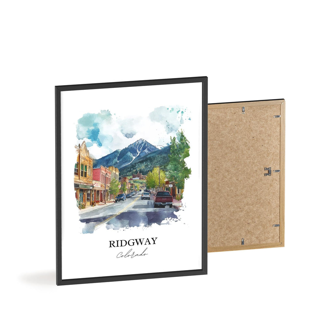 Ridgway, Colorado, USA – Watercolor Art Print