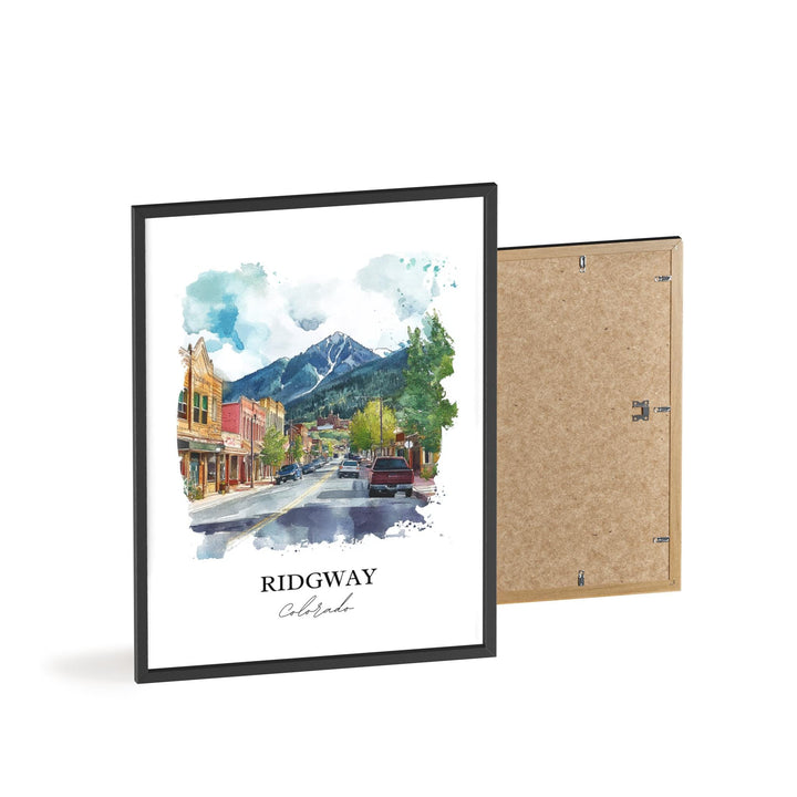 Ridgway, Colorado, USA – Watercolor Art Print