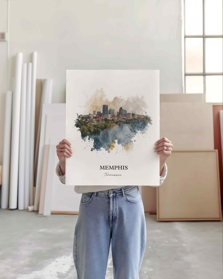 Memphis, Tennessee – Watercolor Art Print