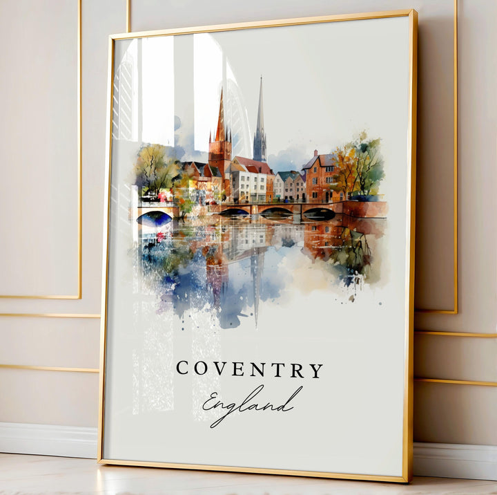 Coventry England Wall Art - West Midlands Print