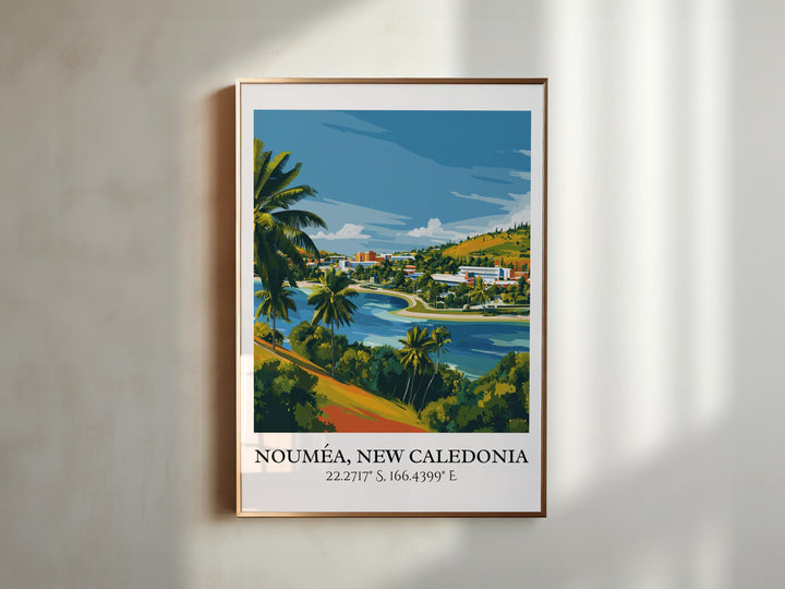 Nouméa Art, Nouméa Retro Travel Art, New Caledonia Home Decor, New Caledonia Gift, New Caledonia Art, Travel Prints, Housewarming Gift