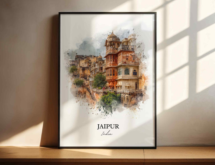 Jaipur, India – Watercolor Art Print