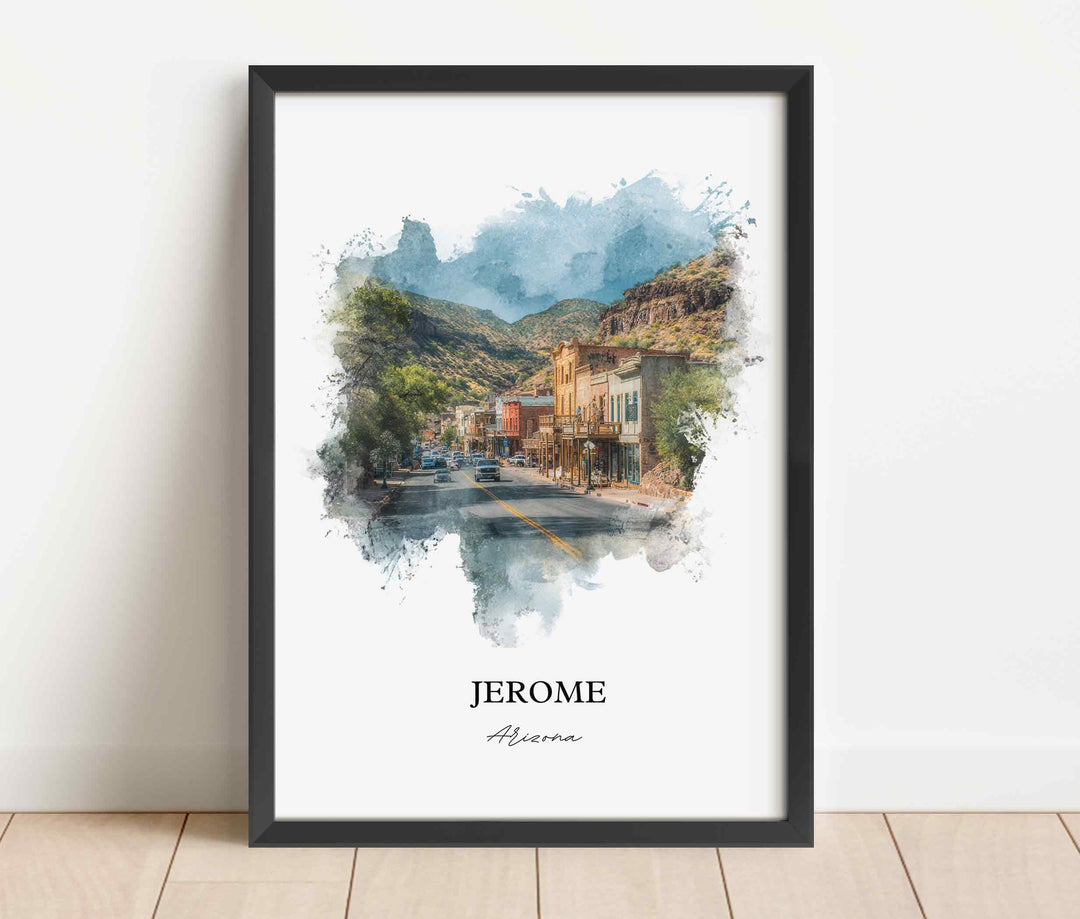 Jerome, Arizona – Watercolor Art Print