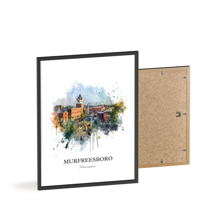 Murfreesboro, Tennessee – Watercolor Art Print