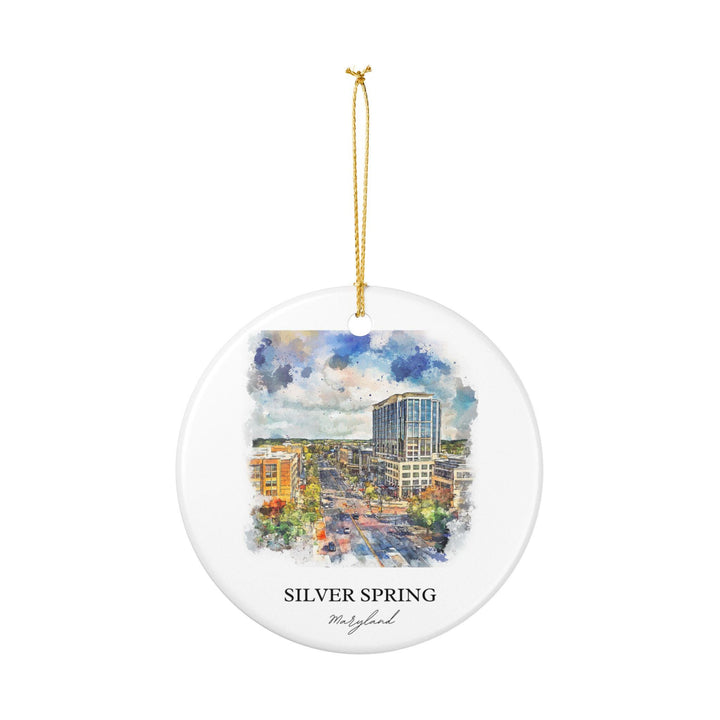 Silver Spring MD Ornament: Unique Silver Spring Souvenir, Silver Spring Maryland Xmas Decor, and Authentic Maryland Gift