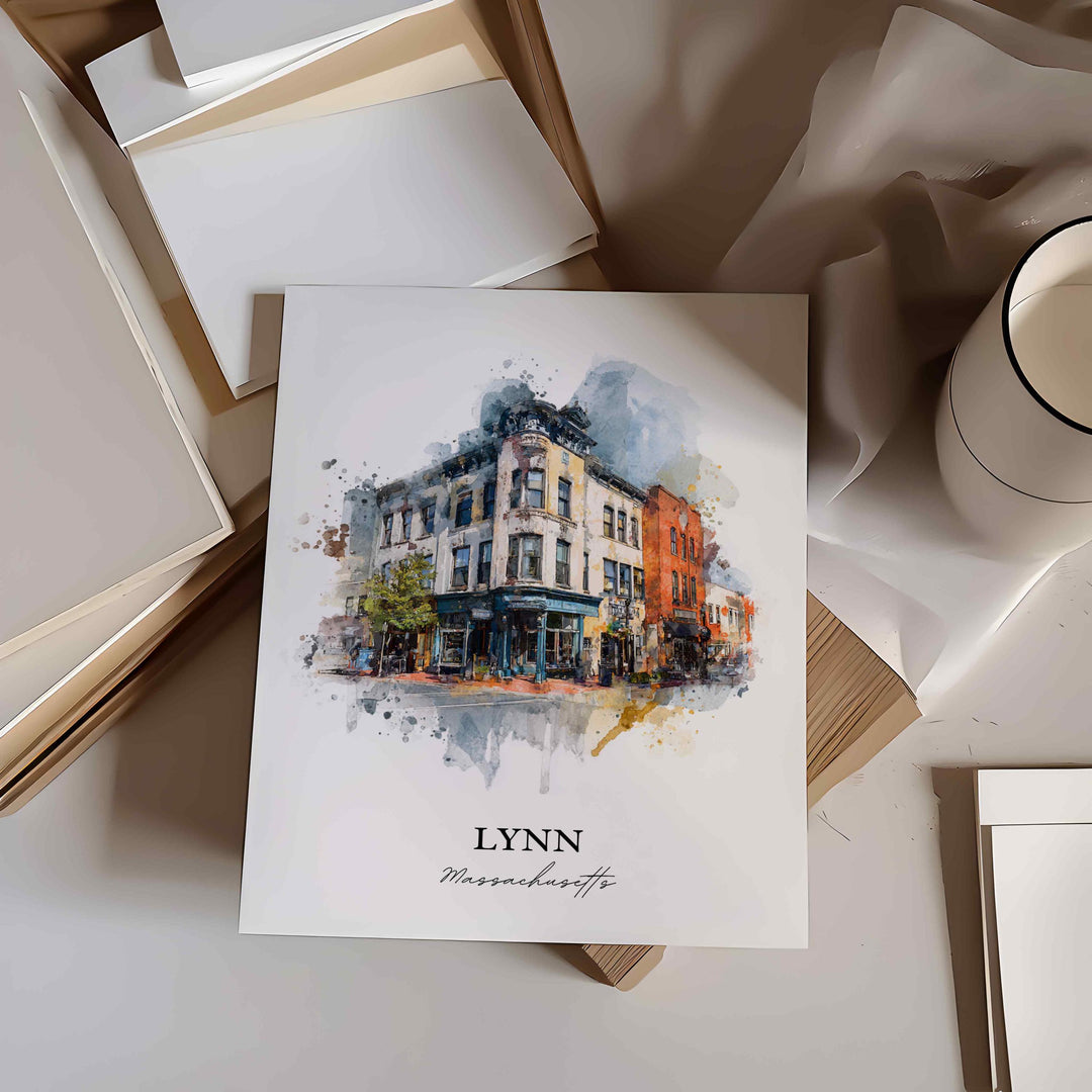 Lynn, Massachusetts, USA – Watercolor Art Print