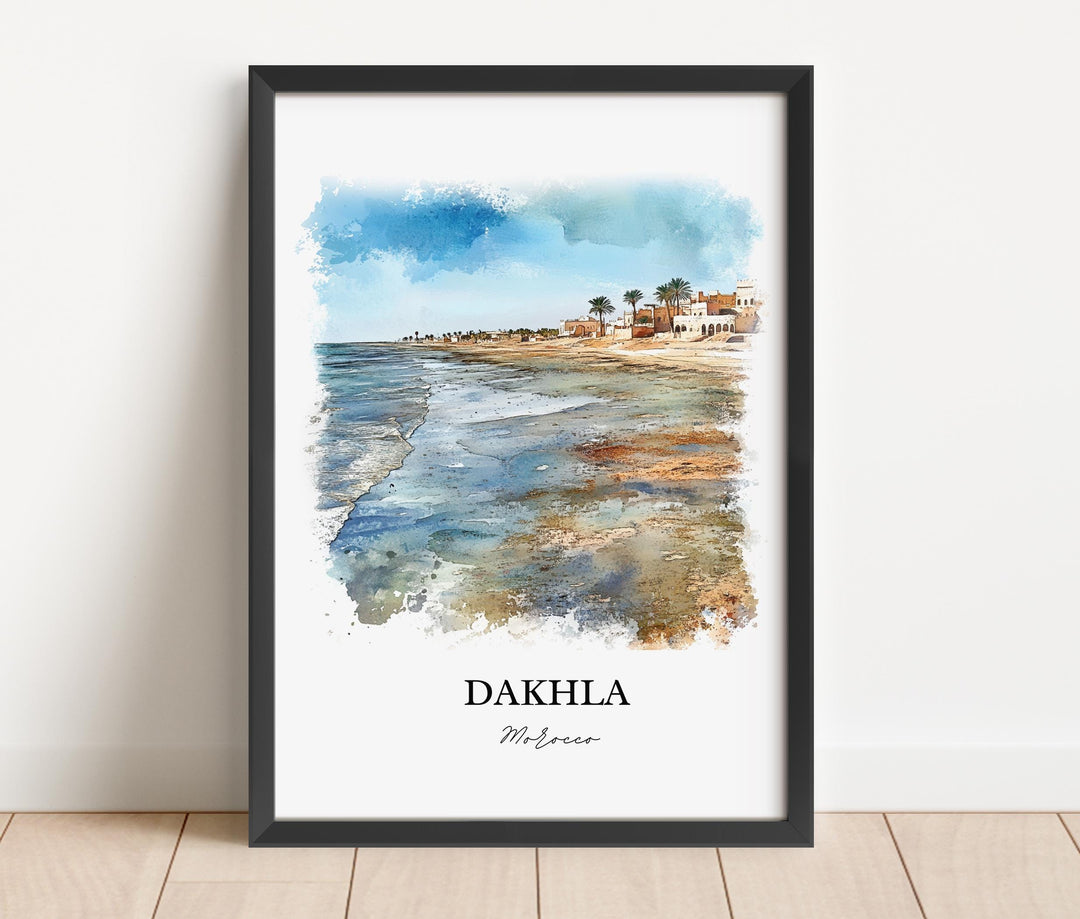 Dakhla, Morocco – Watercolor Art Print