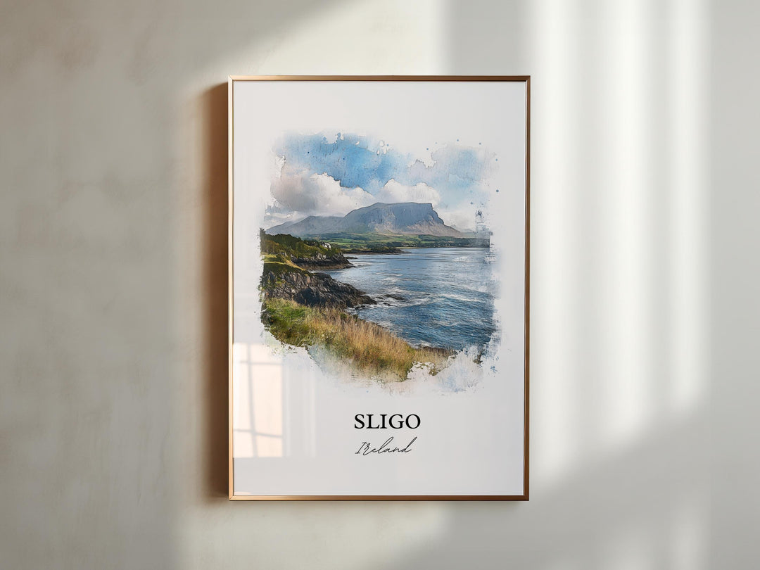 Sligo Ireland Wall Art, Connacht Print, Ireland Watercolor Art, Sligo Gift, Travel Print, Travel Poster, Housewarming Gift