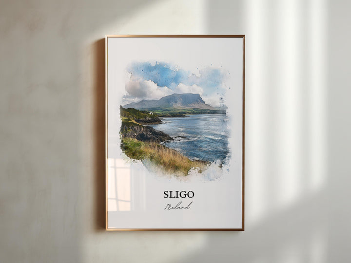 Sligo Ireland Wall Art, Connacht Print, Ireland Watercolor Art, Sligo Gift, Travel Print, Travel Poster, Housewarming Gift