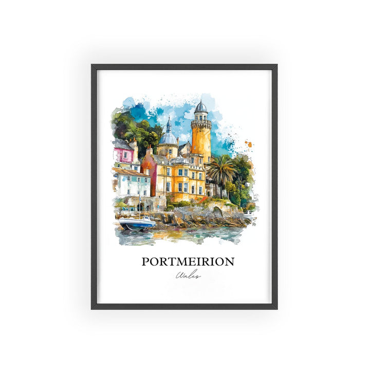 Portmeirion, North Wales – Watercolor Art Print
