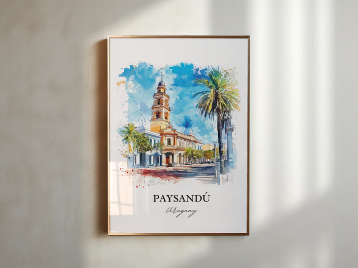 Paysandú Wall Art, Uruguay Print, Uruguay Watercolor Art, Paysandú Gift, Travel Print, Travel Poster, Housewarming Gift