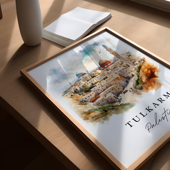 Tulkarm Palestine wall art - Palestine, Tulkarm poster print, Tulkarm Wedding gift, Birthday present, Custom Text, Perfect Gift