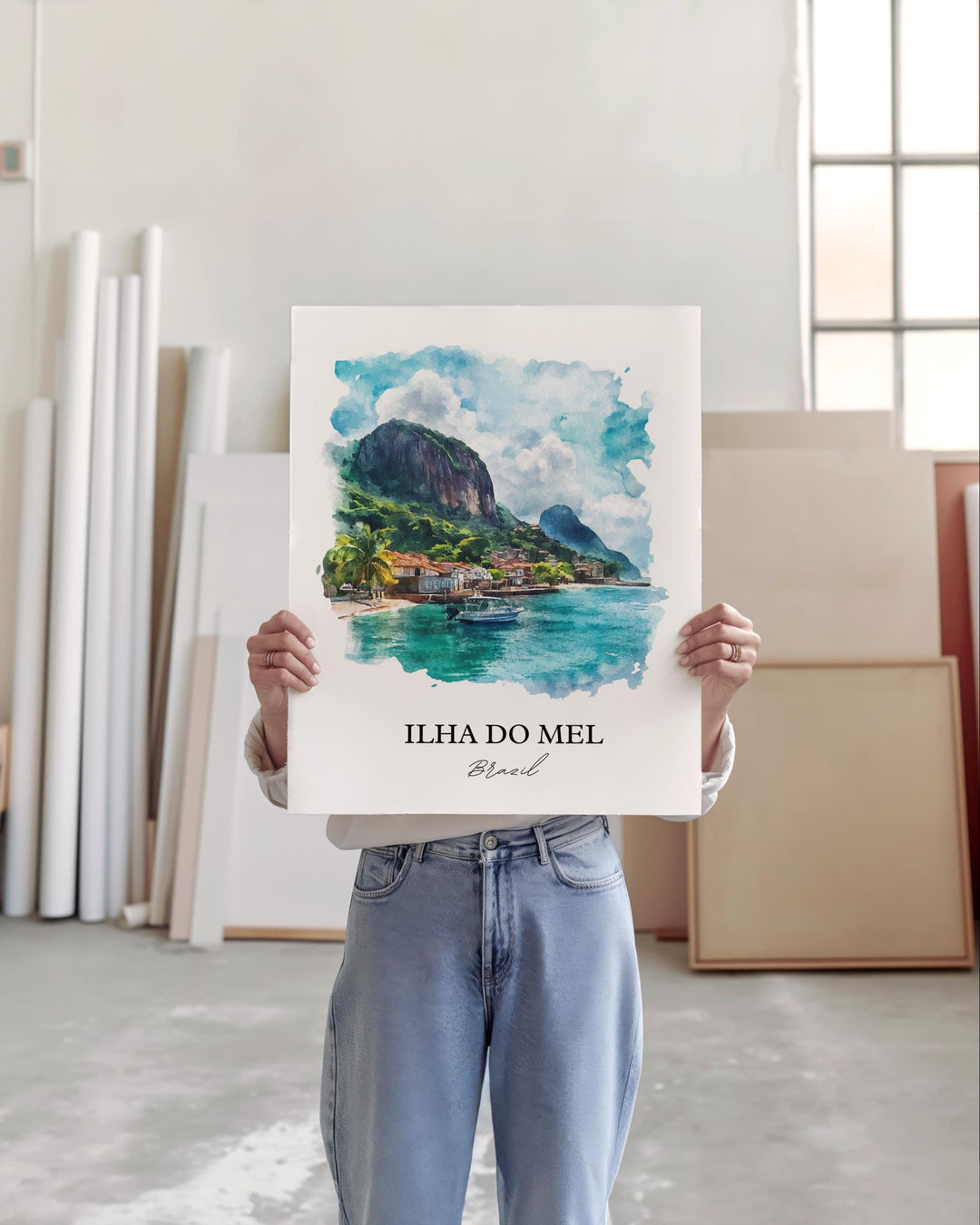 Ilha do Mel Wall Art, Paraná Print, Brazil Watercolor Art, Ilha do Mel Gift, Travel Print, Travel Poster, Housewarming Gift