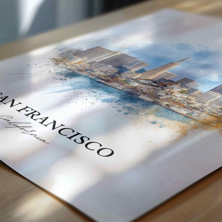 San Francisco, California – Watercolor Art Print