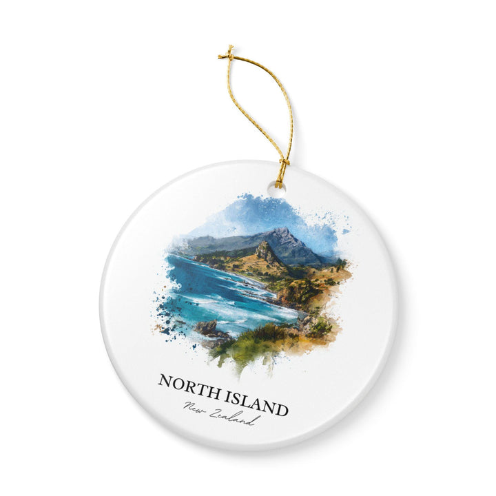 North Island NZ Ornament: Unique North Island Souvenir, New Zealand Xmas Decor, and Authentic New Zealand Gift