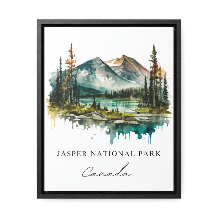 Jasper National Park traditional travel art - Canada, Jasper poster, Wedding gift, Birthday present, Custom Text, Personalised Gift