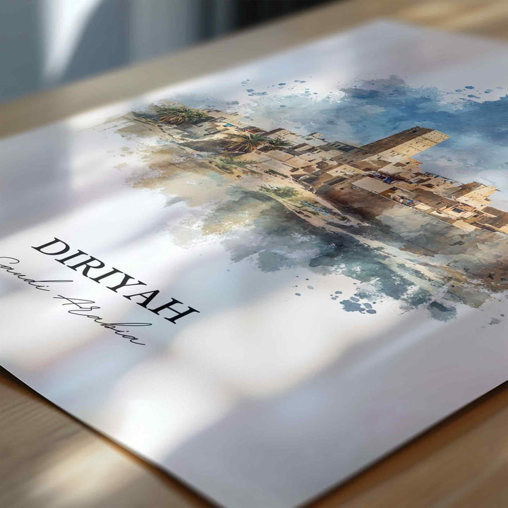 Diriyah, Saudi Arabia – Watercolor Art Print