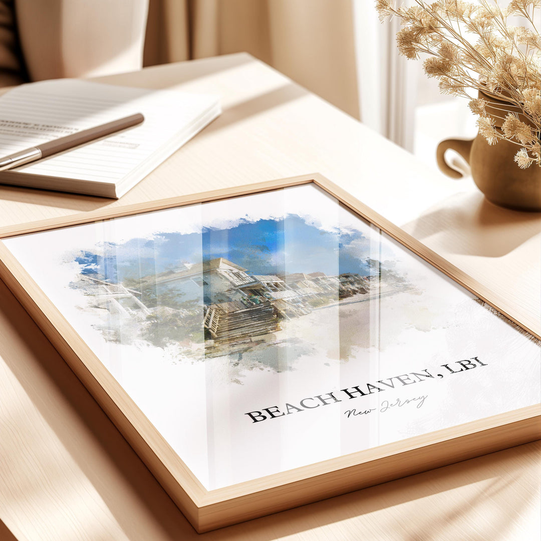 Beach Haven, New Jersey – Watercolor Art Print