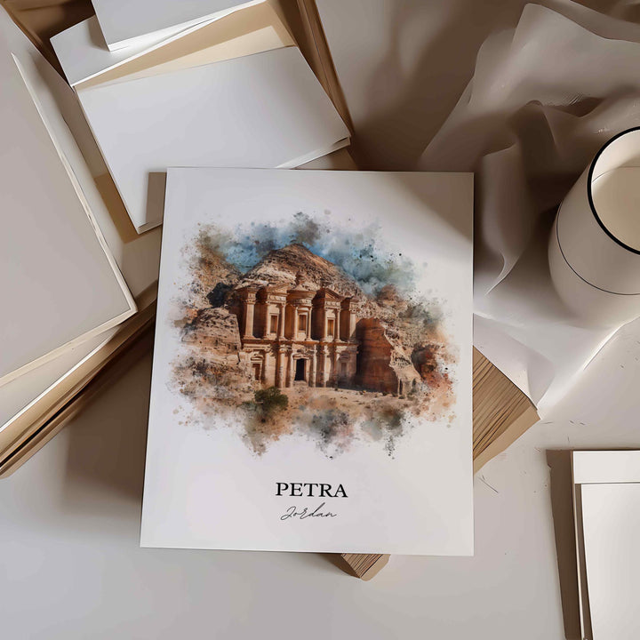 Petra, Jordan – Watercolor Art Print