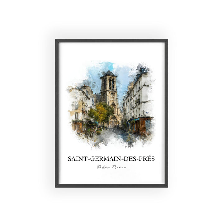 Saint-Germain-des-Prés, Paris – Watercolor Art Print