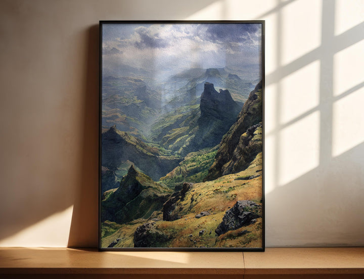 Simien Mountains, Ethiopia – Watercolor Art Print
