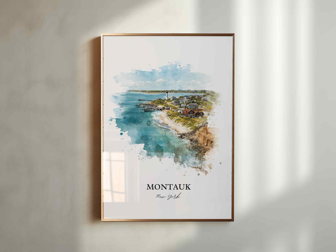 Montauk, NY – Watercolor Art Print