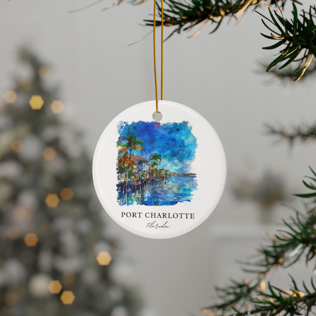 Port Charlotte FL Ornament: Unique Florida Souvenir, Port Charlotte FL Xmas Decor, and Authentic Port Charlotte Gift