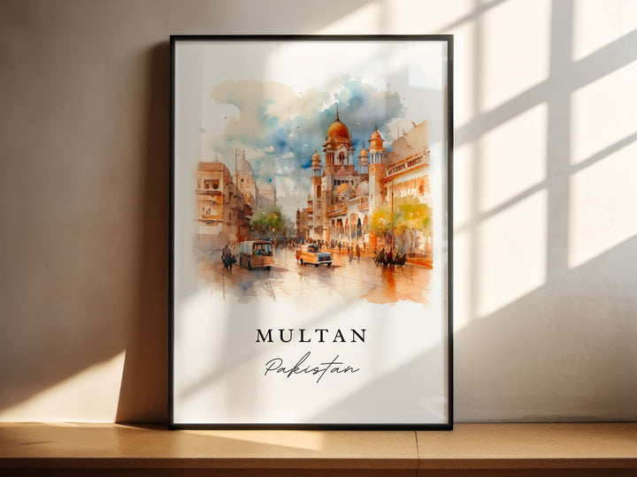 Multan Pakistan wall art - Pakistan, Multan poster print, Multan Wedding gift, Birthday present, Custom Text, Perfect Gift